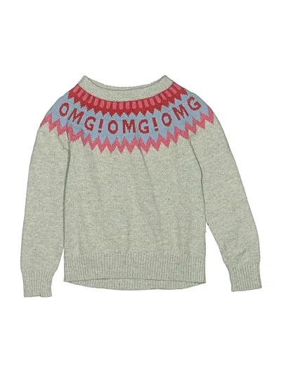 Pre-owned Crewcuts Kids' Pullover Sweater In Gray