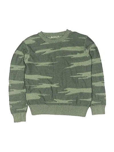 Pre-owned Crewcuts Kids' Pullover Sweater In Green