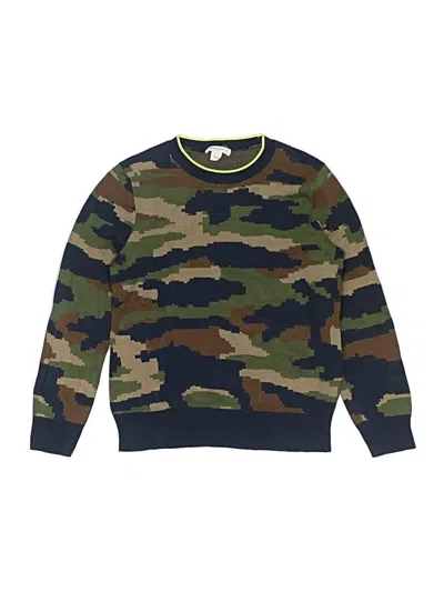 Pre-owned Crewcuts Kids' Pullover Sweater In Green