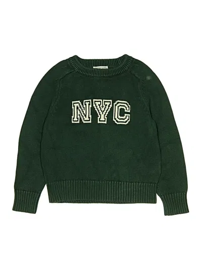Pre-owned Crewcuts Kids' Pullover Sweater In Green