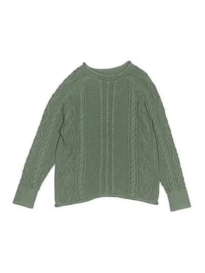 Pre-owned Crewcuts Kids' Pullover Sweater In Green