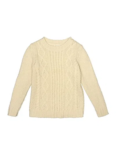 Pre-owned Crewcuts Kids' Pullover Sweater In Ivory