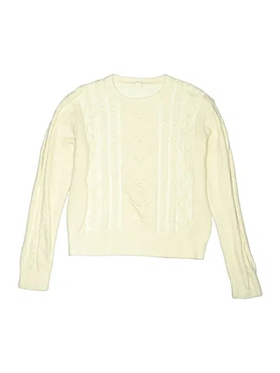 Pre-owned Crewcuts Kids' Pullover Sweater In Ivory