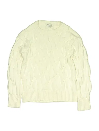Pre-owned Crewcuts Kids' Pullover Sweater In Ivory