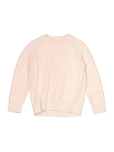 Pre-owned Crewcuts Kids' Pullover Sweater In Ivory