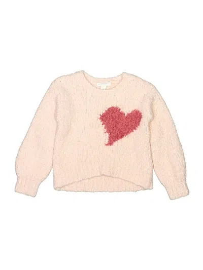 Pre-owned Crewcuts Kids' Pullover Sweater In Pink