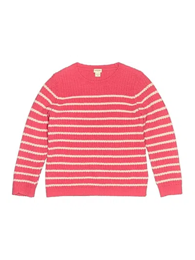 Pre-owned Crewcuts Kids' Pullover Sweater In Pink
