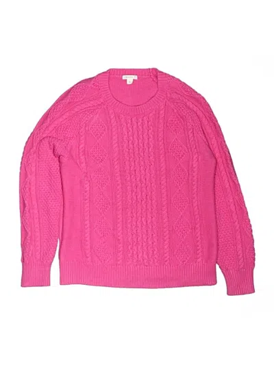 Pre-owned Crewcuts Kids' Pullover Sweater In Pink