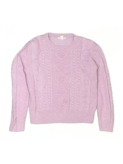 Pre-owned Crewcuts Kids' Pullover Sweater In Pink
