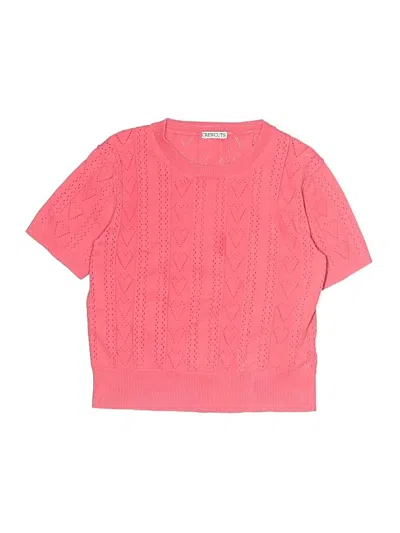 Pre-owned Crewcuts Kids' Pullover Sweater In Pink