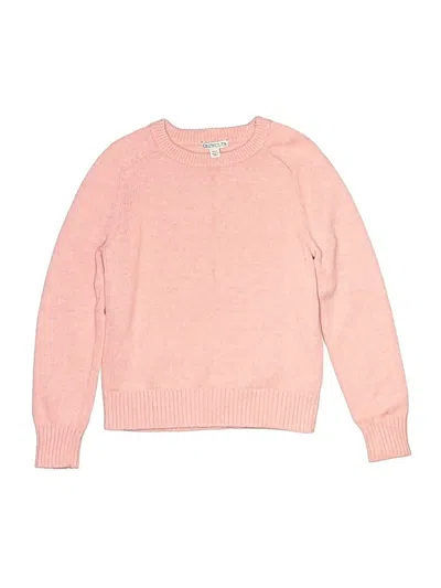 Pre-owned Crewcuts Kids' Pullover Sweater In Pink