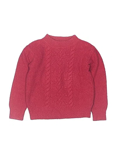Pre-owned Crewcuts Kids' Pullover Sweater In Red