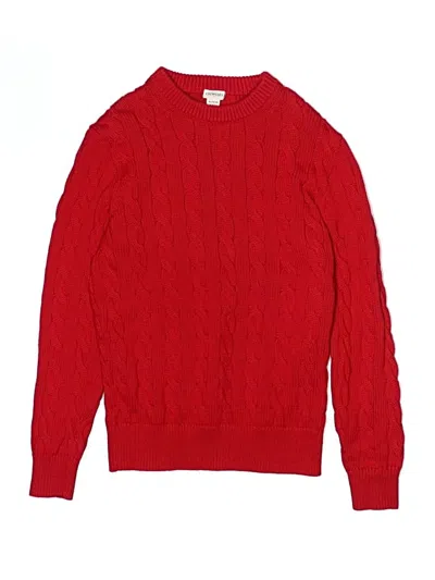 Pre-owned Crewcuts Kids' Pullover Sweater In Red