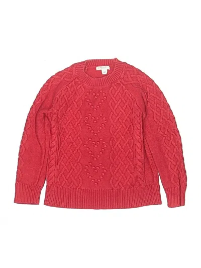 Pre-owned Crewcuts Kids' Pullover Sweater In Red