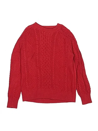 Pre-owned Crewcuts Kids' Pullover Sweater In Red