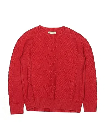 Pre-owned Crewcuts Kids' Pullover Sweater In Red
