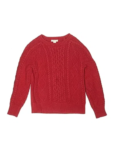 Pre-owned Crewcuts Kids' Pullover Sweater In Red