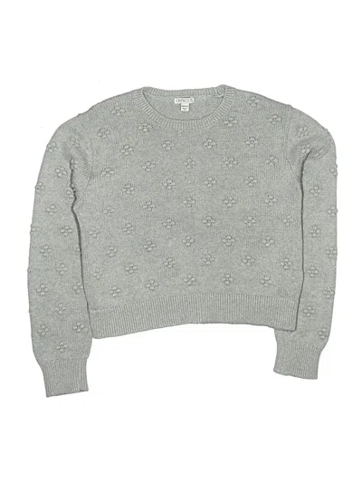 Pre-owned Crewcuts Kids' Pullover Sweater In Silver