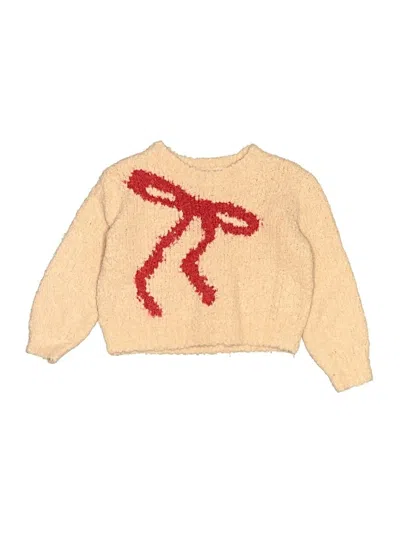Pre-owned Crewcuts Kids' Pullover Sweater In Tan