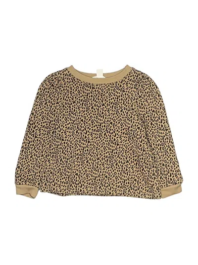 Pre-owned Crewcuts Kids' Pullover Sweater In Tan