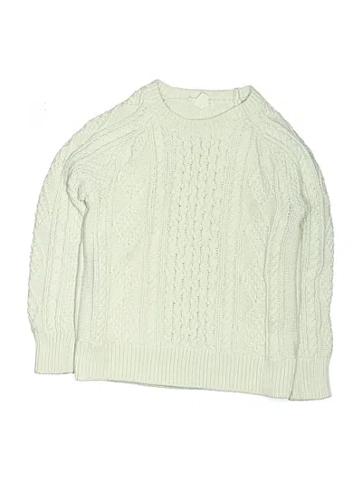 Pre-owned Crewcuts Kids' Pullover Sweater In White
