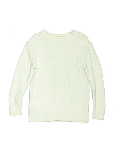 Pre-owned Crewcuts Kids' Pullover Sweater In White