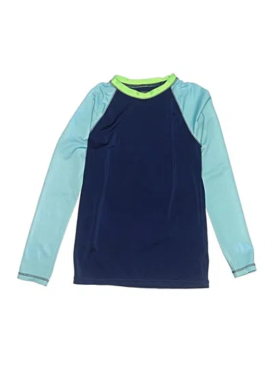 Pre-owned Crewcuts Kids' Rash Guard In Blue