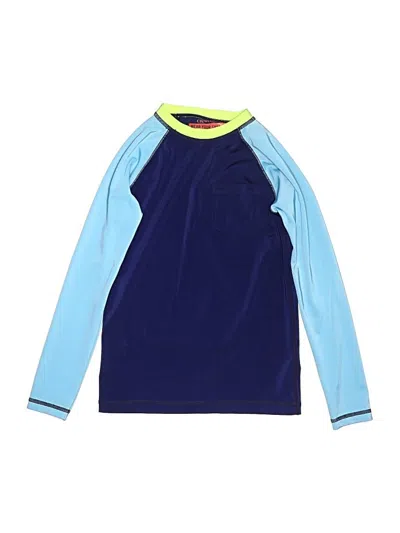 Pre-owned Crewcuts Kids' Rash Guard In Blue