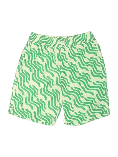 Pre-owned Crewcuts Kids' Rash Guard In Green