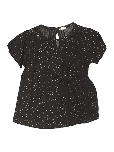 Pre-owned Crewcuts Kids' Short Sleeve Blouse In Black