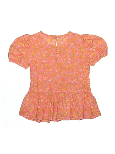 Pre-owned Crewcuts Kids' Short Sleeve Blouse In Orange