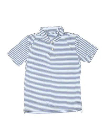 Pre-owned Crewcuts Kids' Short Sleeve Button Down Shirt In Blue