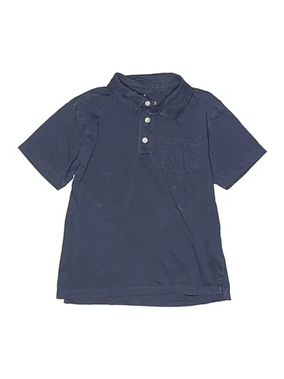 Pre-owned Crewcuts Kids' Short Sleeve Button Down Shirt In Blue