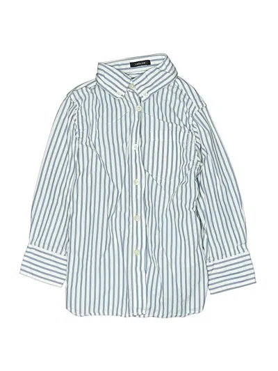 Pre-owned Crewcuts Kids' Short Sleeve Button Down Shirt In Blue