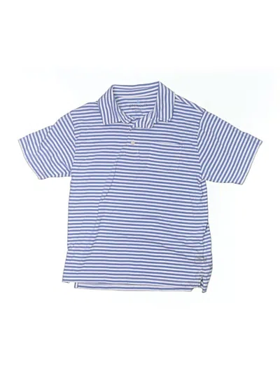 Pre-owned Crewcuts Kids' Short Sleeve Button Down Shirt In Blue
