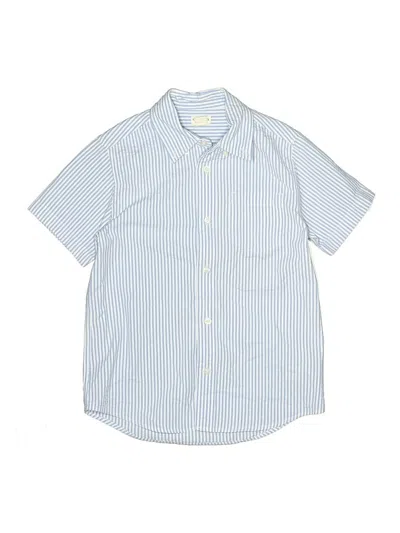 Pre-owned Crewcuts Kids' Short Sleeve Button Down Shirt In Blue