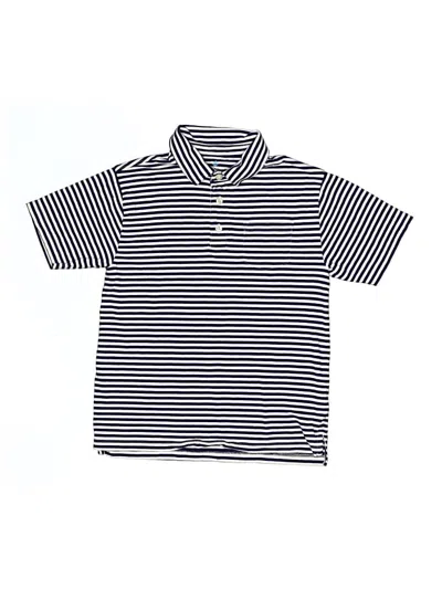 Pre-owned Crewcuts Kids' Short Sleeve Button Down Shirt In Blue