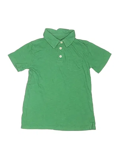 Pre-owned Crewcuts Kids' Short Sleeve Button Down Shirt In Green