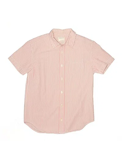 Pre-owned Crewcuts Kids' Short Sleeve Button Down Shirt In Pink