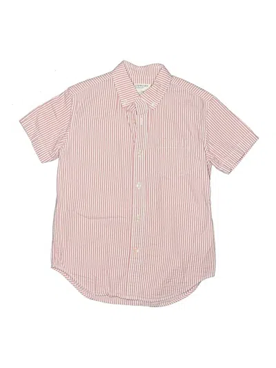 Pre-owned Crewcuts Kids' Short Sleeve Button Down Shirt In Pink