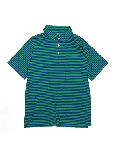 Pre-owned Crewcuts Kids' Short Sleeve Button Down Shirt In Teal