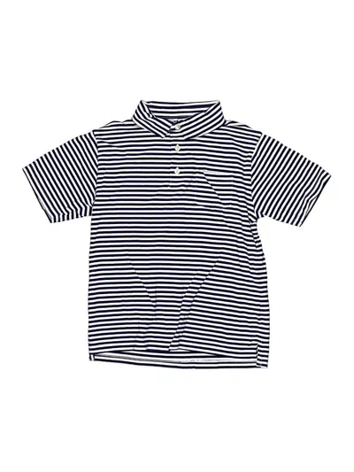 Pre-owned Crewcuts Kids' Short Sleeve Polo Shirt In Blue