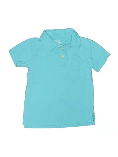Pre-owned Crewcuts Kids' Short Sleeve Polo Shirt In Blue