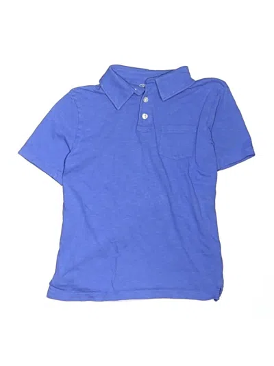 Pre-owned Crewcuts Kids' Short Sleeve Polo Shirt In Blue