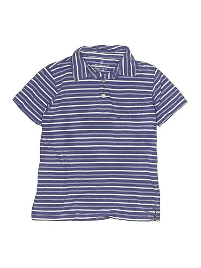 Pre-owned Crewcuts Kids' Short Sleeve Polo Shirt In Blue