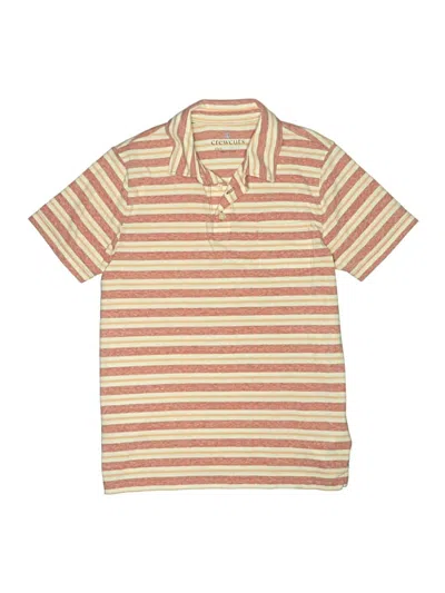 Pre-owned Crewcuts Kids' Short Sleeve Polo Shirt In Brown