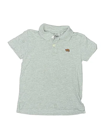 Pre-owned Crewcuts Kids' Short Sleeve Polo Shirt In Gray
