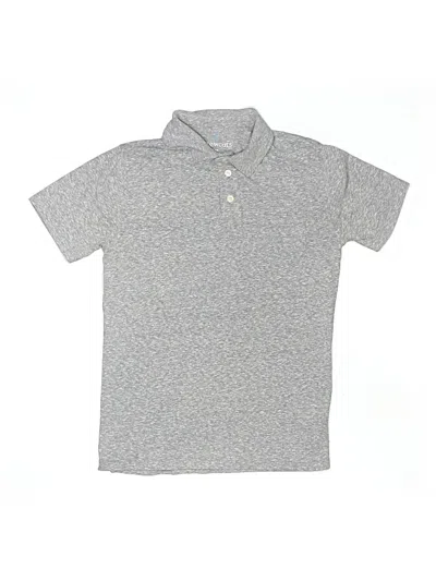 Pre-owned Crewcuts Kids' Short Sleeve Polo Shirt In Gray