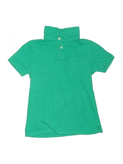 Pre-owned Crewcuts Kids' Short Sleeve Polo Shirt In Green