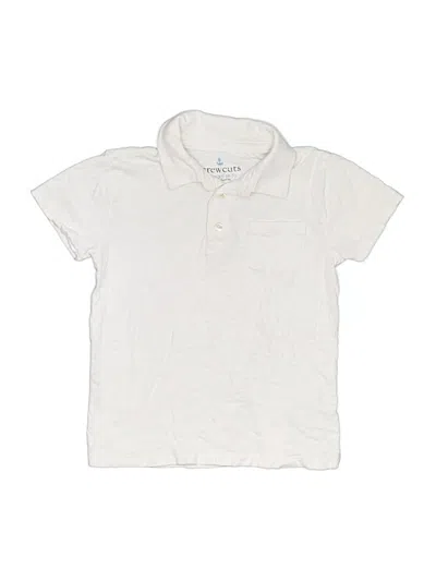 Pre-owned Crewcuts Kids' Short Sleeve Polo Shirt In Ivory